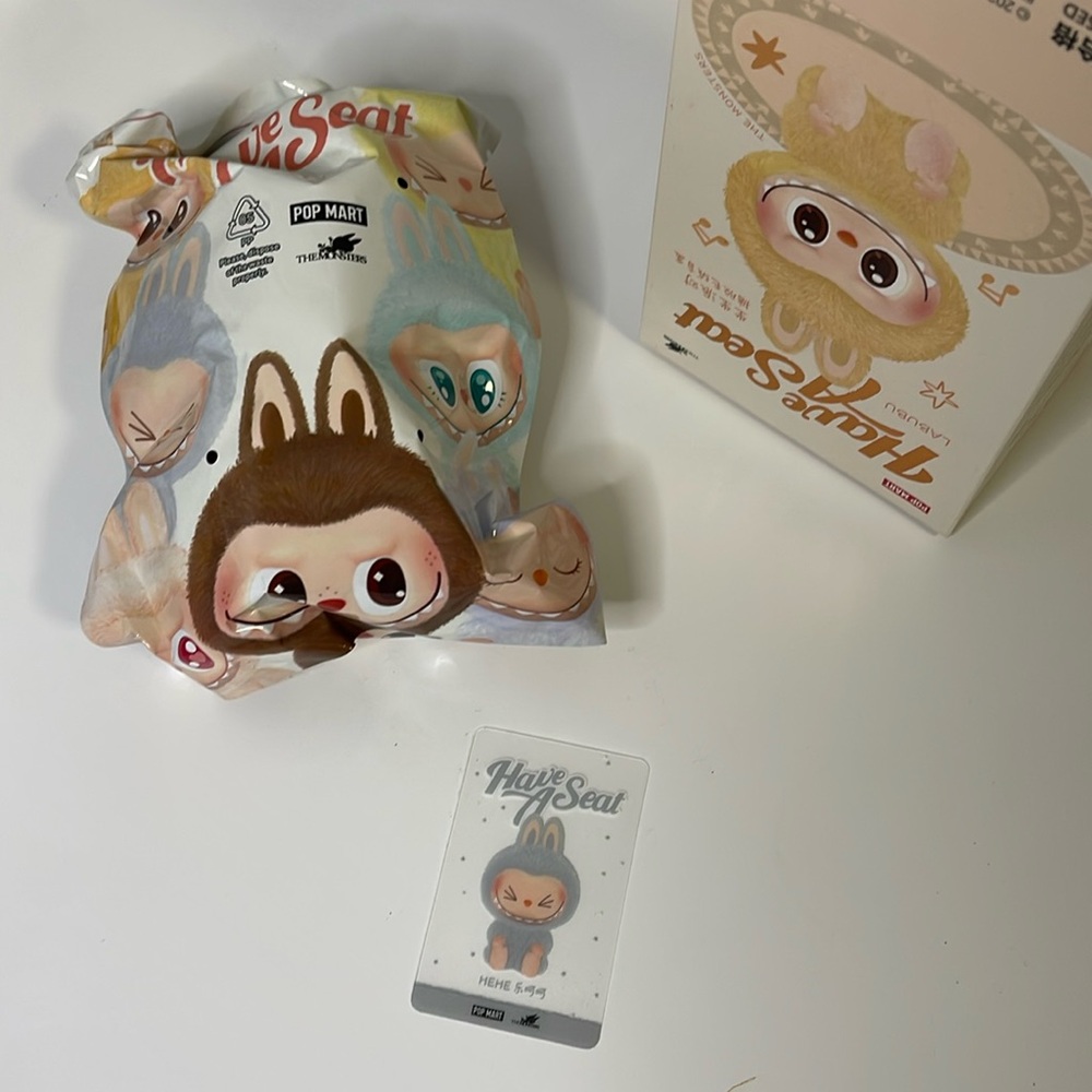 Have a seat labubu - in sealed bag still (only opened to check card) - HEHE